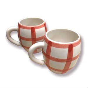 Twin Set Plaid Coffee Mugs